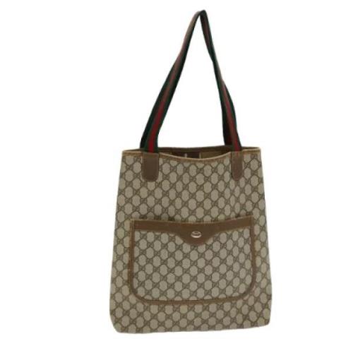 Gucci Vintage Pre-owned Canvas totevskor Beige, Dam