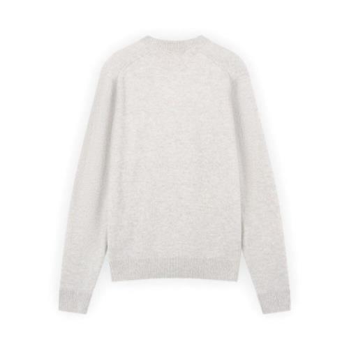 Maison Kitsuné Stilren Stickad Topp Gray, Herr