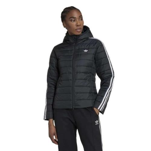 Adidas Premium Slim Hooded Jacket Black, Dam