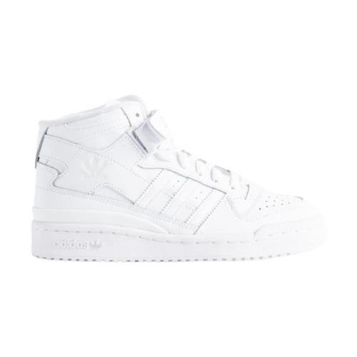 Adidas Läder Gummisula Sneakers White, Dam