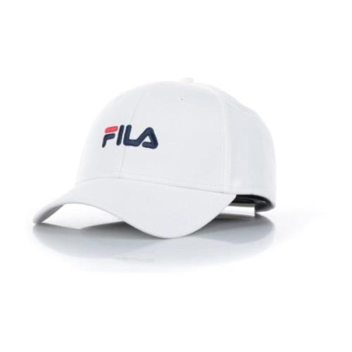 Fila Kurvig Skärmkeps Linear Logo Ljus Vit White, Herr