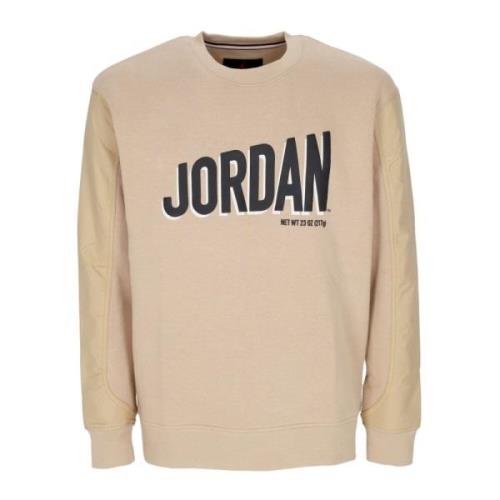 Jordan Grafisk Fleece Crewneck Sweatshirt Öken/svart Beige, Herr