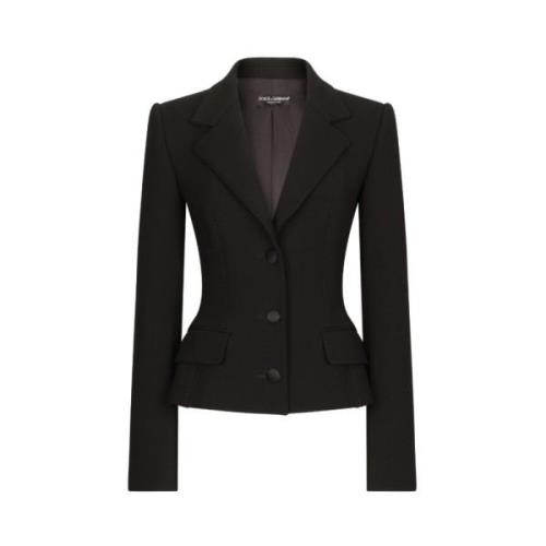 Dolce & Gabbana Klassisk Ullblandning Blazer Black, Dam