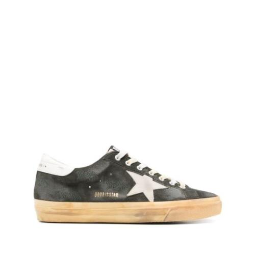 Golden Goose Grön Mocka Stjärnsneakers Green, Herr