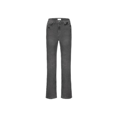 Fabienne Chapot Lola Straight Distressed Jeans Blå Gray, Dam