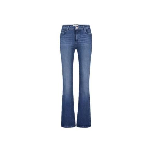 Fabienne Chapot Eva Flare Broderad Stretch Denim Jeans Blue, Dam