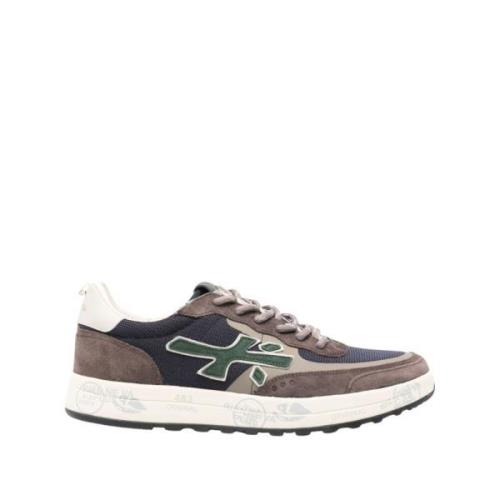 Premiata Mocka Läder Sneakers i Brun/Grå Multicolor, Herr