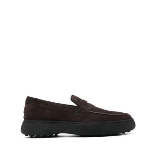 Tod's Brun Mocka Kram Skor Brown, Herr