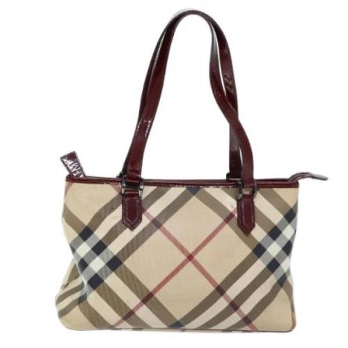 Burberry Vintage Pre-owned Canvas handvskor Beige, Dam