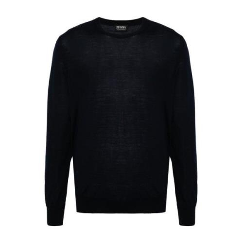 Ermenegildo Zegna B09 Crewneck Sweater Blue, Herr