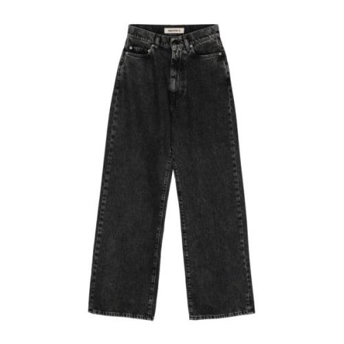 Semicouture Grå Stonewashed Denim Jeans Gray, Dam