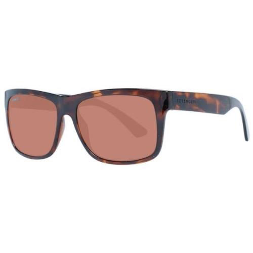 Serengeti Brun Unisex Solglasögon Polariserad Trapezoid Stil Brown, Un...