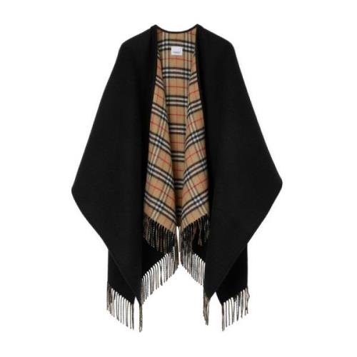 Burberry Vintage Check Cape för kvinnor Black, Dam