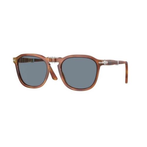 Persol Brun Ram Blå Lins Solglasögon Brown, Dam