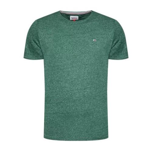 Tommy Jeans T-shirt med broderat logo i grönt Green, Herr