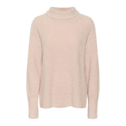 InWear Oversized Stickad Tröja Haze Beige, Dam