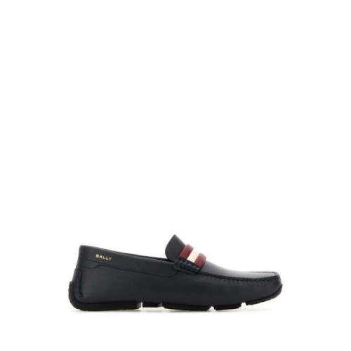 Bally Midnight Blue Läder Loafers Blue, Herr