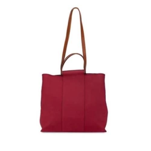 Hermès Vintage Pre-owned Canvas totevskor Red, Dam