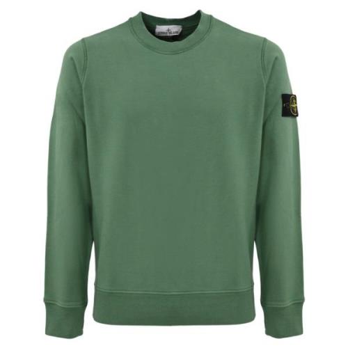 Stone Island Salvia Grön Crewneck Sweater Green, Herr