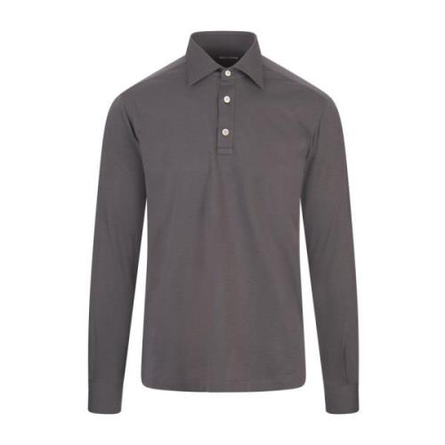 Kiton Grå långärmad polotröja Gray, Herr