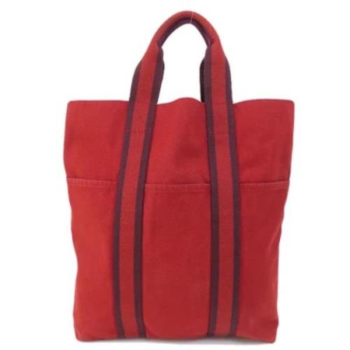 Hermès Vintage Pre-owned Canvas handvskor Red, Dam