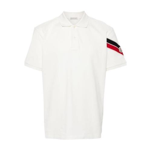 Moncler Klassisk Polo Tröja White, Herr