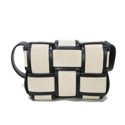 Bottega Veneta Vintage Pre-owned Canvas axelremsvskor White, Dam