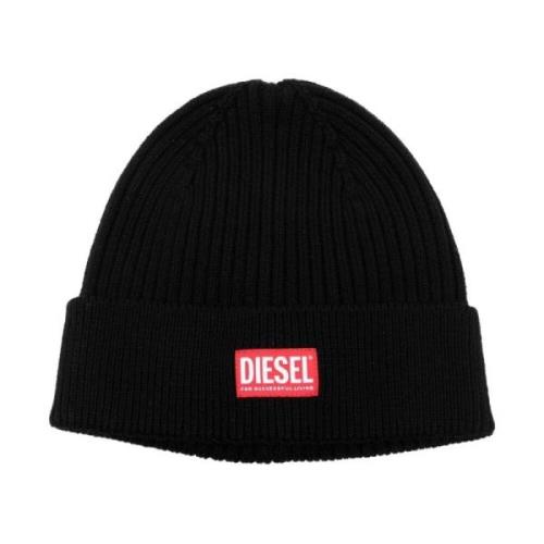 Diesel Svarta Snygga Hattar Black, Herr