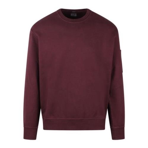 C.p. Company Bomull Crewneck Sweatshirt Fw24 Red, Herr