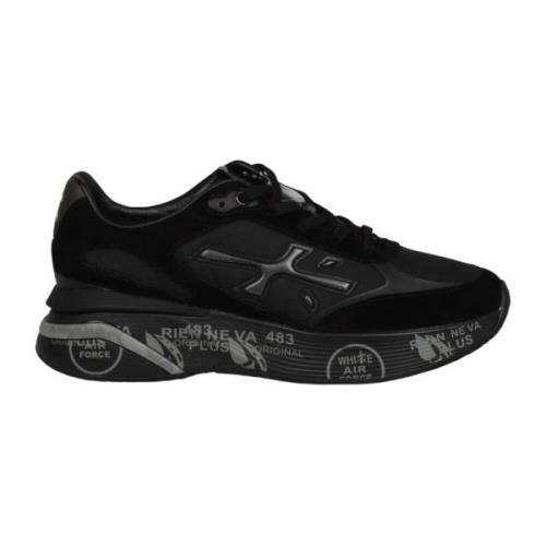 Premiata Mesh och Mocka Sneakers Black, Herr