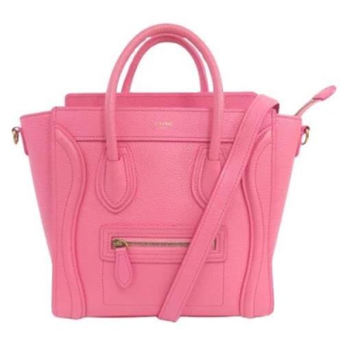 Celine Vintage Pre-owned Laeder totevskor Pink, Dam