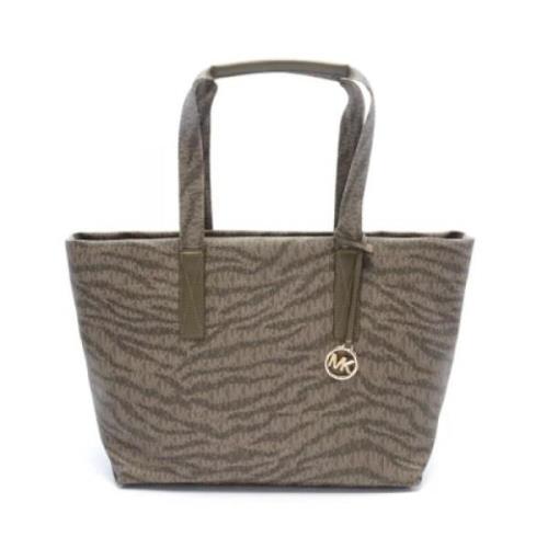 Michael Kors Pre-owned Pre-owned Belagd canvas totevskor Brown, Dam