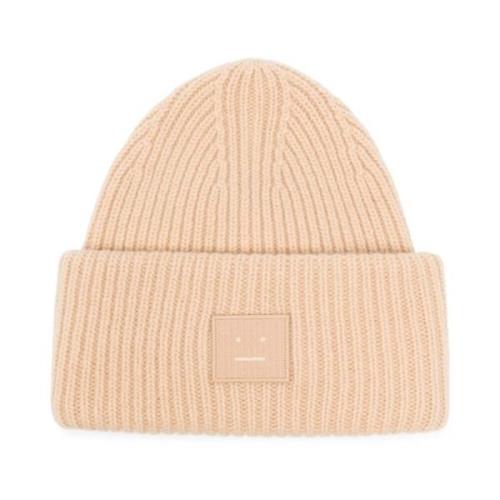 Acne Studios Klassisk Ull Beanie Mössa Beige, Unisex