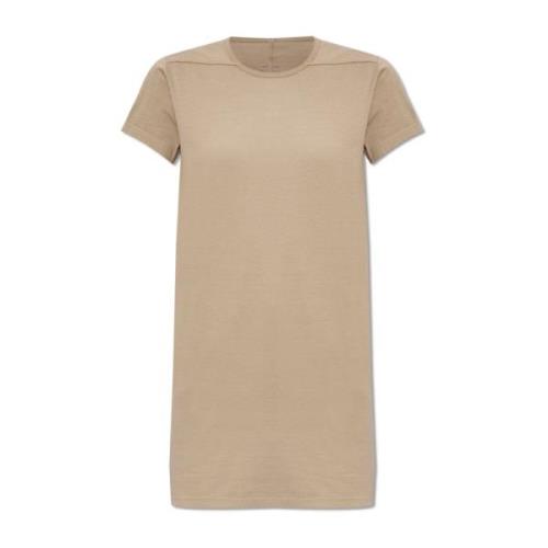 Rick Owens Lång T-shirt Beige, Dam