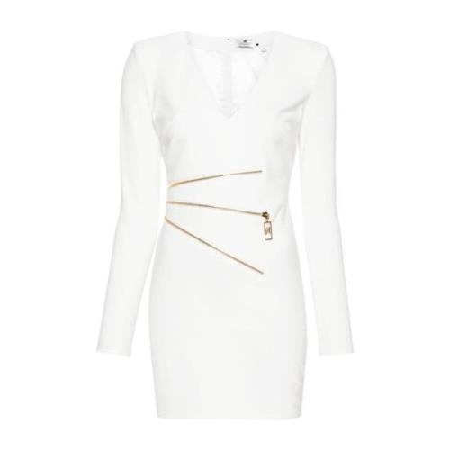 Elisabetta Franchi Vit Klänning Aw24 Damkläder White, Dam