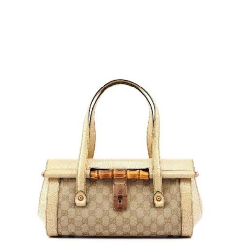 Gucci Vintage Pre-owned Canvas handvskor Beige, Dam