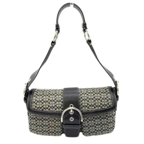 Coach Pre-owned Pre-owned Canvas axelremsvskor Black, Dam