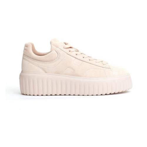 Hogan Cipria Sneakers med H-ränder Pink, Dam