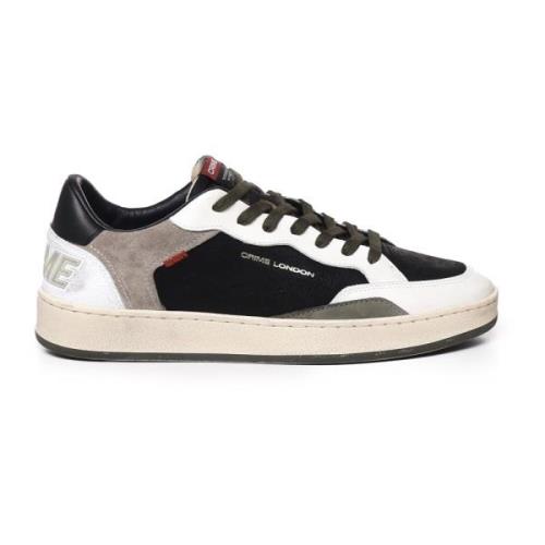 Crime London Mocka Läder Sneakers Band Sula Taupe Multicolor, Herr