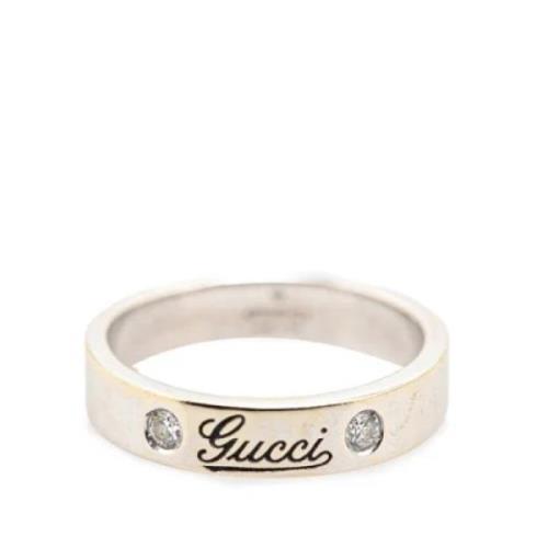 Gucci Vintage Pre-owned Vitt guld ringar White, Dam