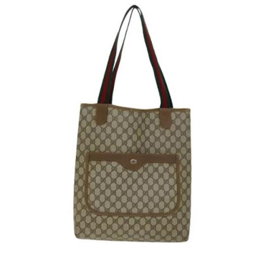 Gucci Vintage Pre-owned Canvas totevskor Beige, Dam