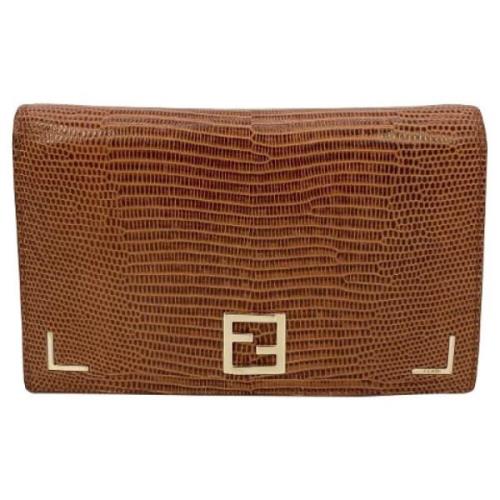 Fendi Vintage Pre-owned Laeder plnbcker Brown, Dam