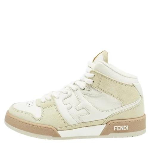 Fendi Vintage Pre-owned Laeder sneakers White, Dam