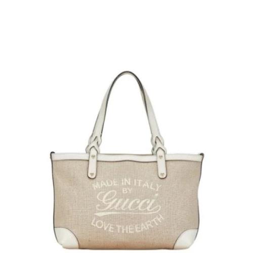 Gucci Vintage Pre-owned Canvas gucci-vskor Beige, Dam