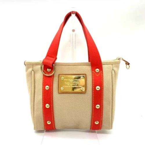 Louis Vuitton Vintage Pre-owned Tyg louis-vuitton-vskor Beige, Dam