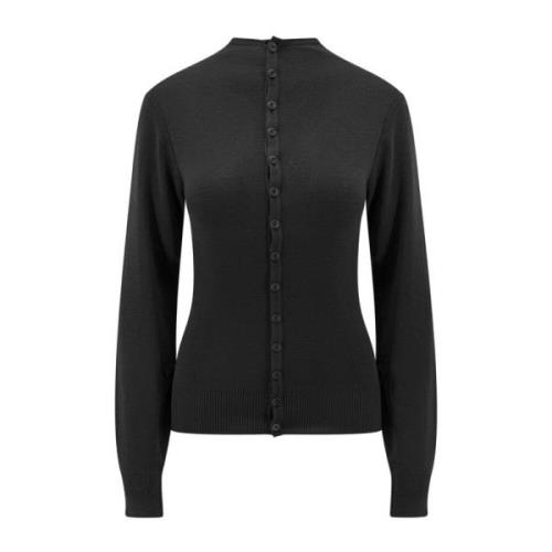 Lemaire Ull Cardigan med Knappstängning Black, Dam