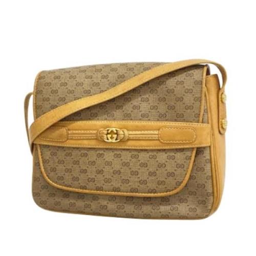 Gucci Vintage Pre-owned Canvas gucci-vskor Beige, Dam