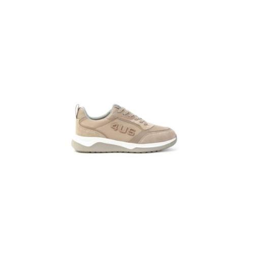 Paciotti Taupe Daddy Sneakers i Mocka Beige, Herr