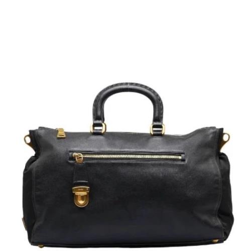 Prada Vintage Pre-owned Laeder handvskor Black, Dam