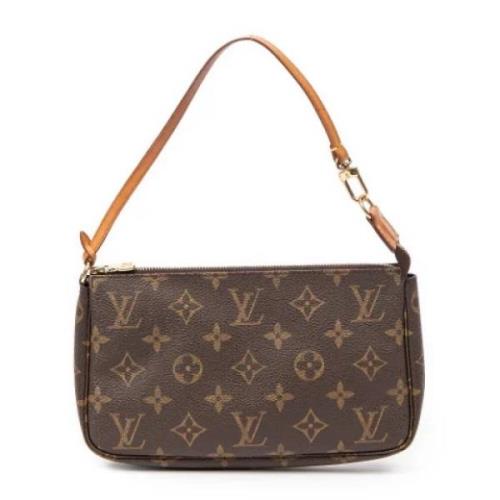 Louis Vuitton Vintage Pre-owned Canvas handvskor Brown, Dam